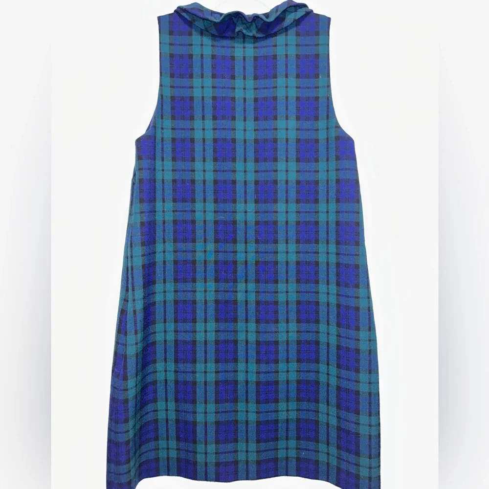 Vineyard Vines Blue and Green Plaid Midi Dress - Picture 3 of 7